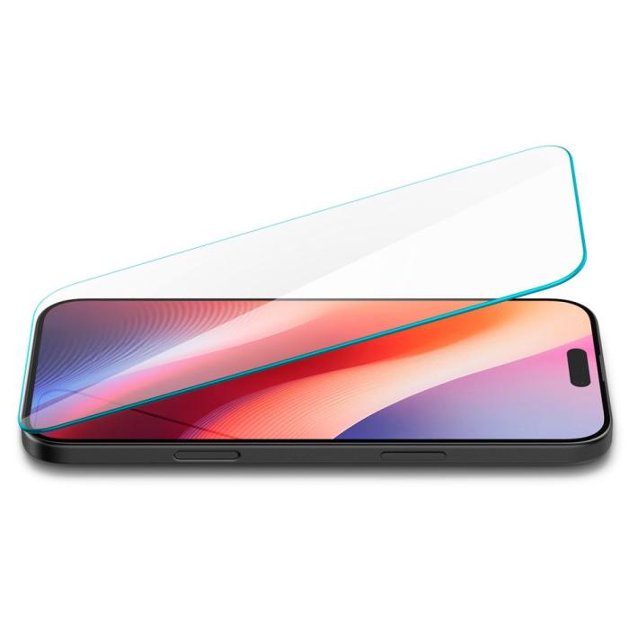 Bild 3, Spigen iPhone 16 / 15 Skärmskydd Slim Glas.tR Härdat Glas
