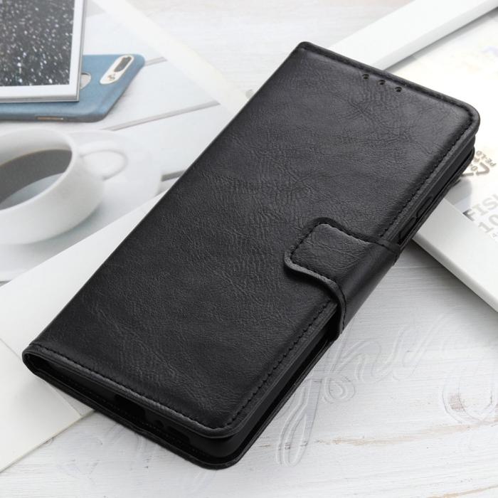 Bild 6, iPhone 15 Fodral Crazy Horse Folio Svart