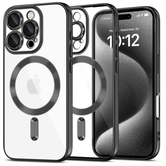 Bild 1, Tech-Protect iPhone 16 Pro Skal MagSafe MagFlex Shiny Black