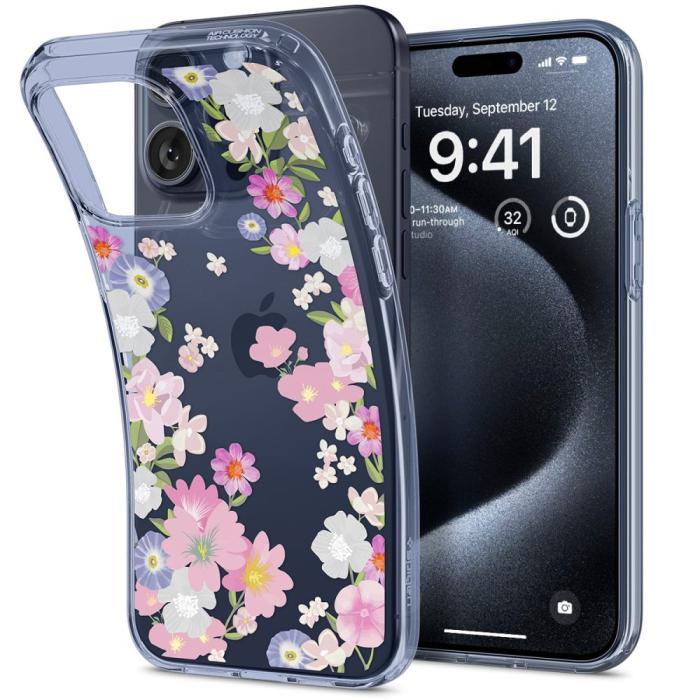 Bild 1, Spigen iPhone 15 Pro Skal Liquid Crystal Blossom