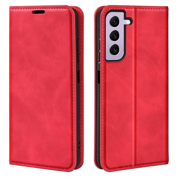 Bild 1, Samsung Galaxy S23 Flip Fodral Skin Touch Röd