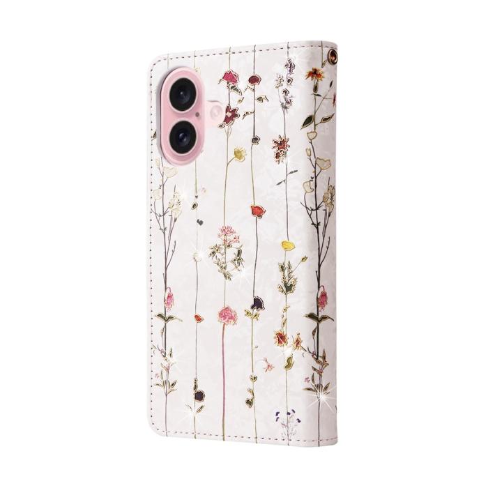 Bild 6, iPhone 17 Fodral RFID Läder Små Blommor