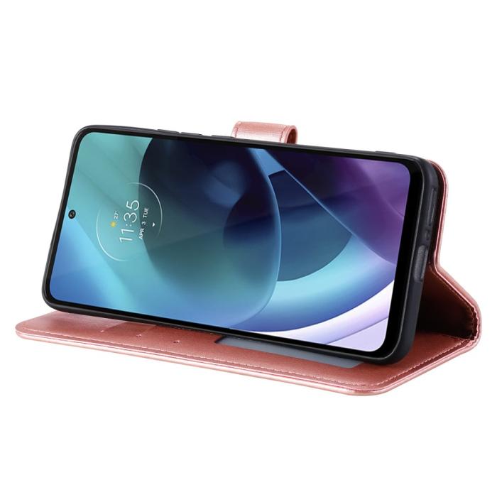 Bild 5, Motorola Moto G71 Fodral Mandala Läder Roséguld