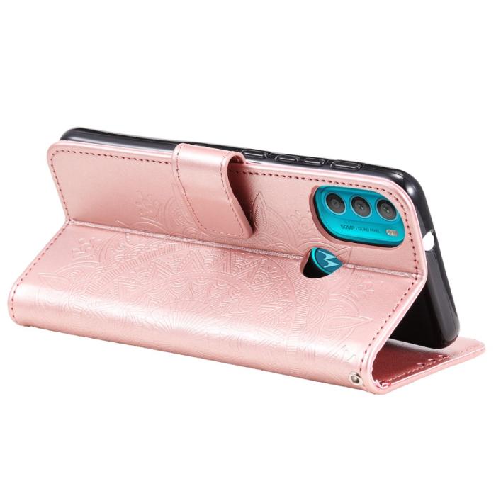 Bild 6, Motorola Moto G71 Fodral Mandala Läder Roséguld
