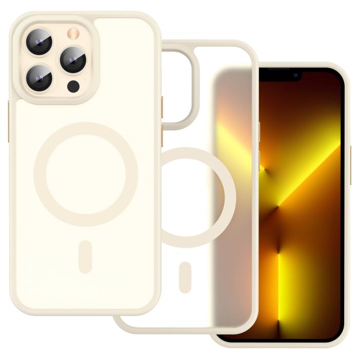 Bild 2, ColorPop iPhone 13 Pro Max Skal CH MagSafe Matt Off White