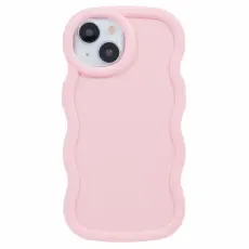 iPhone 13 Mobilskal Wavy Ljus Rosa