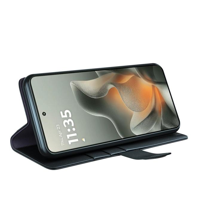 Bild 3, Motorola Edge 70 Fodral Premium Äkta Läder Svart