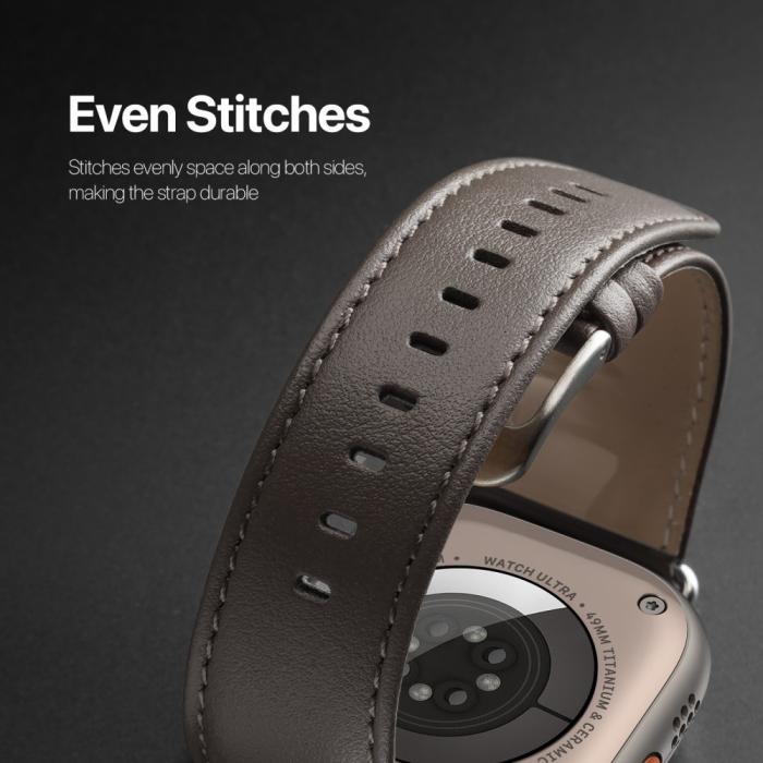 Bild 6, DUX DUCIS Apple Watch 42/44/45/49 mm Armband Äkta Läder