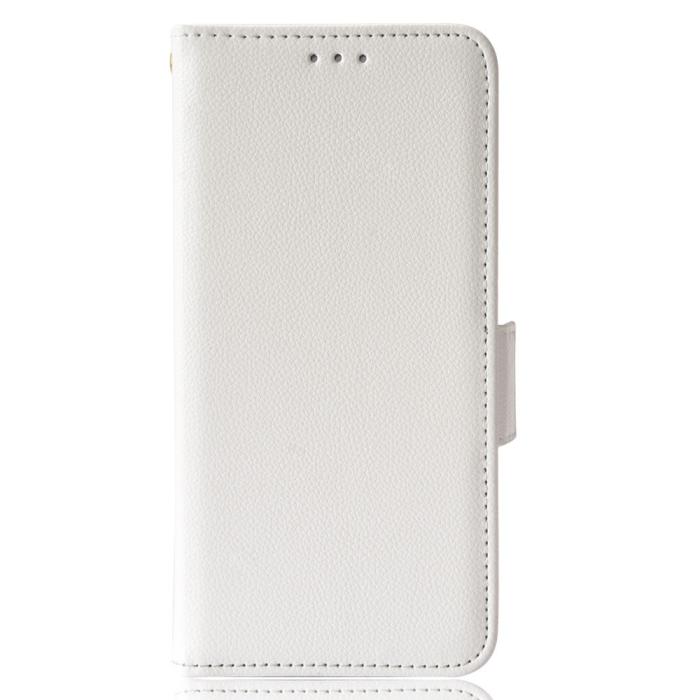 Bild 2, Samsung Galaxy S22 Plus Fodral Litchi Textur Vit
