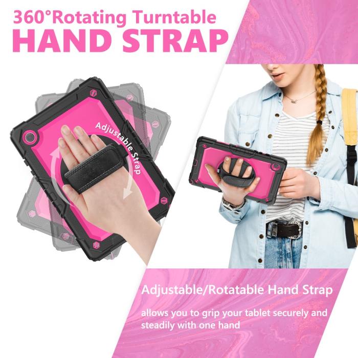 Bild 5, Galaxy Tab A8 10.5 Skal Shockproof Hybrid Kickstand Strap