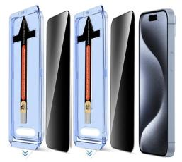 iPhone 15 Pro 2-PACK Skärmskydd Härdat Glas Privacy