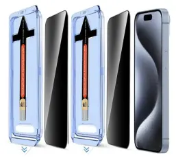 iPhone 15 Pro 2-PACK Skärmskydd Härdat Glas Privacy