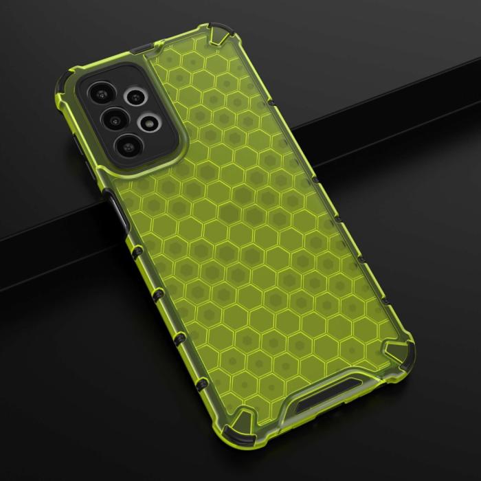 Bild 3, Samsung Galaxy A23 5G Skal Honeycomb Shockproof Grön