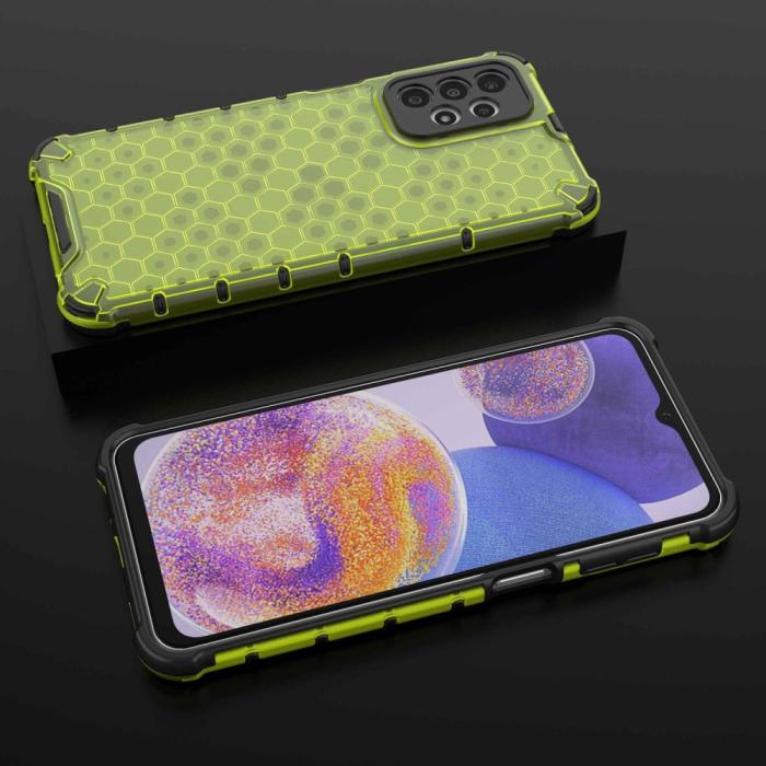 Bild 4, Samsung Galaxy A23 5G Skal Honeycomb Shockproof Grön