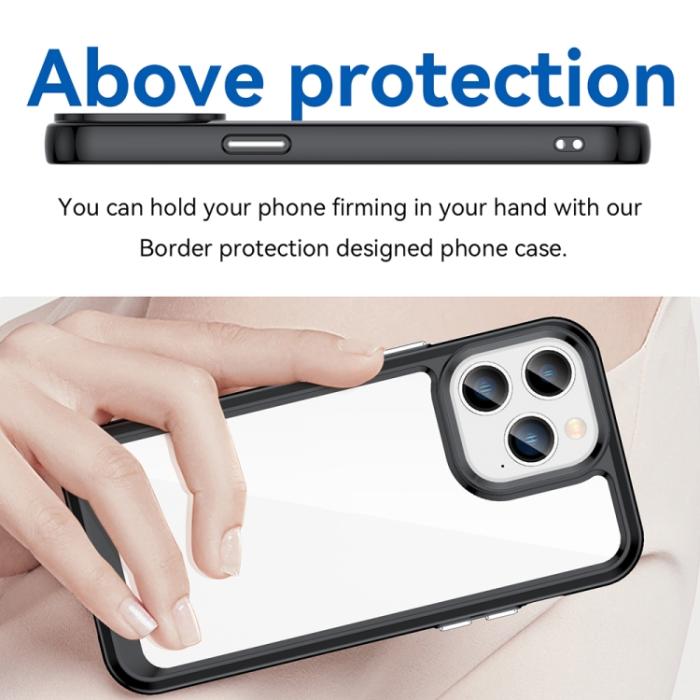 Bild 4, iPhone 14 Pro Max Skal Akryl/TPU Transparent/Svart