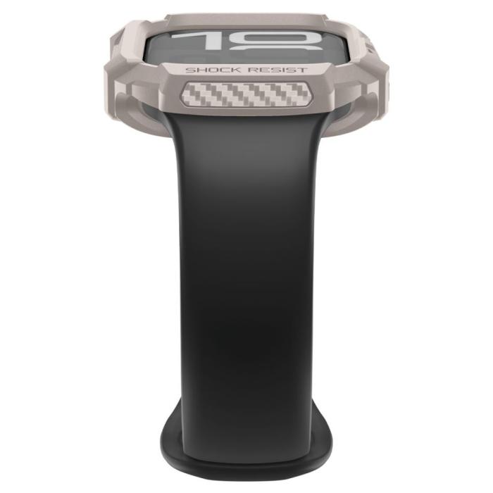 Bild 5, Spigen Apple Watch 11/10 42 mm Skal Rugged Armor Dune Beige