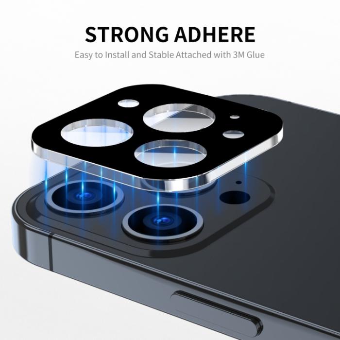 Bild 3, ENKAY iPhone 15 Pro / 15 Pro Max 2-PACK Linsskydd Härdat Glas