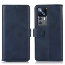 Xiaomi 12T / 12T Pro Fodral Solid L&auml;der Bl&aring;