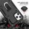 iPhone 12 / 12 Pro - Shockproof Tyre Ring Skal - Svart