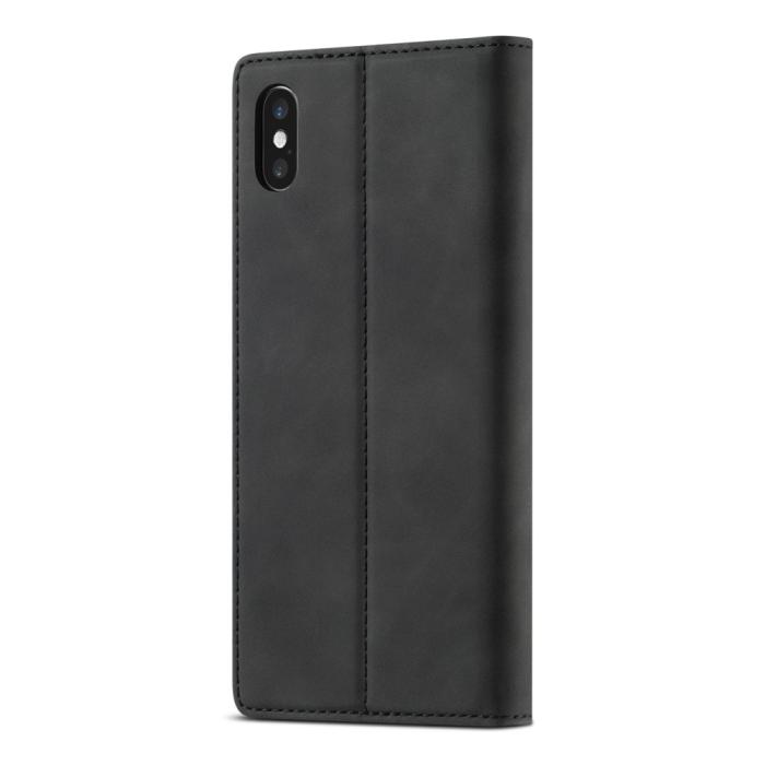 Bild 2, iPhone X/Xs - LC.IMEEKE Läder Flip Fodral - Svart