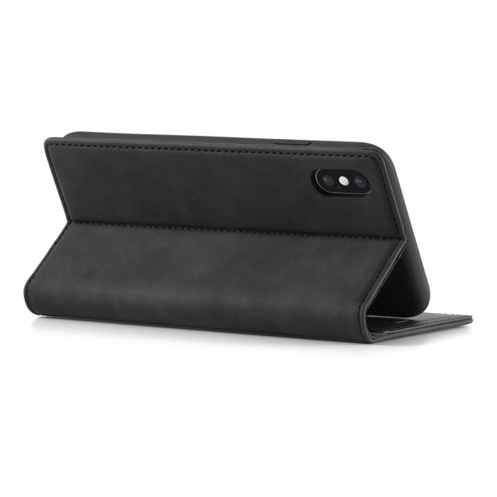 Bild 4, iPhone X/Xs - LC.IMEEKE Läder Flip Fodral - Svart