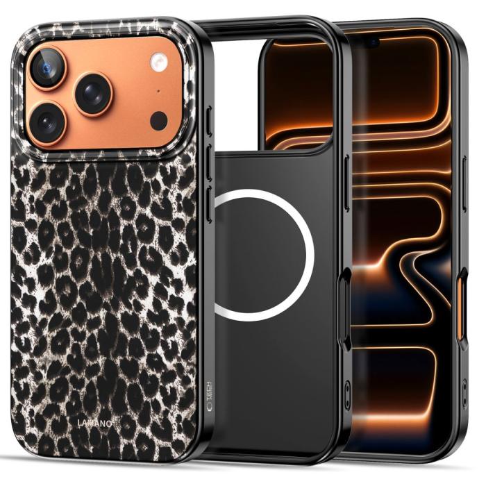 Bild 4, Tech-Protect iPhone 17 Pro Skal MagSafe Lamano Leopard
