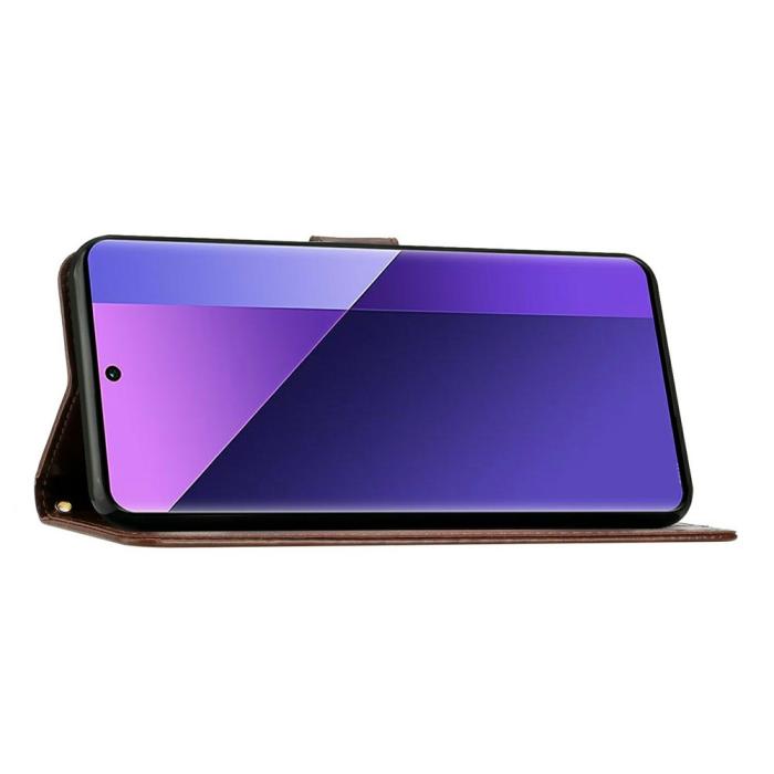 Bild 3, Samsung Galaxy A27 5G Fodral Blommor/Fjärilar Brun