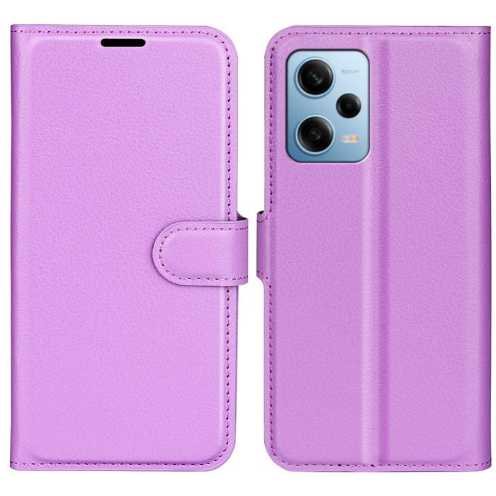 Bild 1, Xiaomi Redmi Note 12 Pro 5G Fodral Litchi Läder Lila