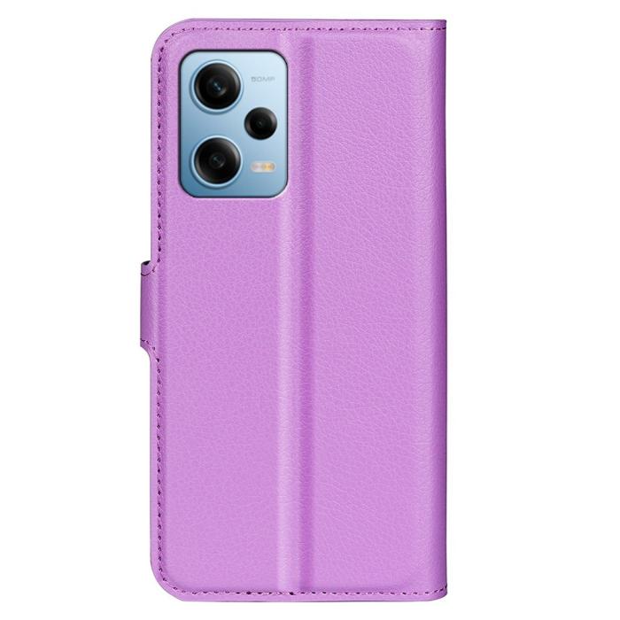 Bild 6, Xiaomi Redmi Note 12 Pro 5G Fodral Litchi Läder Lila