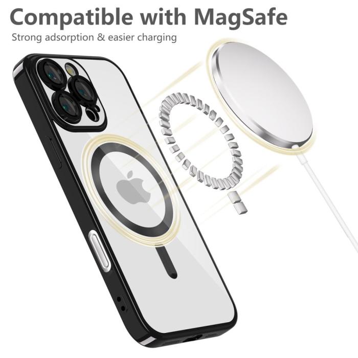 Bild 5, Tech-Protect iPhone 16 Pro Skal MagSafe MagFlex Shiny Black