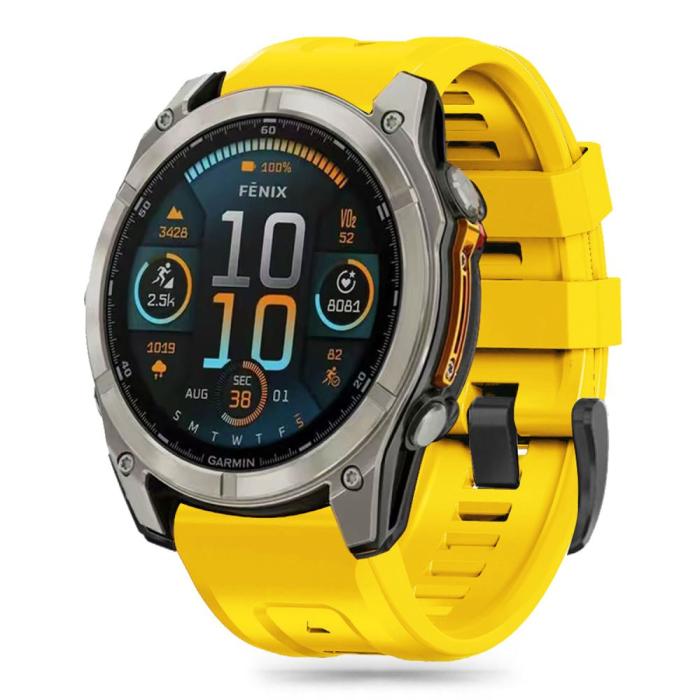 Bild 1, Tech-Protect Garmin Fenix 5/6/6 Pro/7/8/E 47 mm Armband Silicone Gul