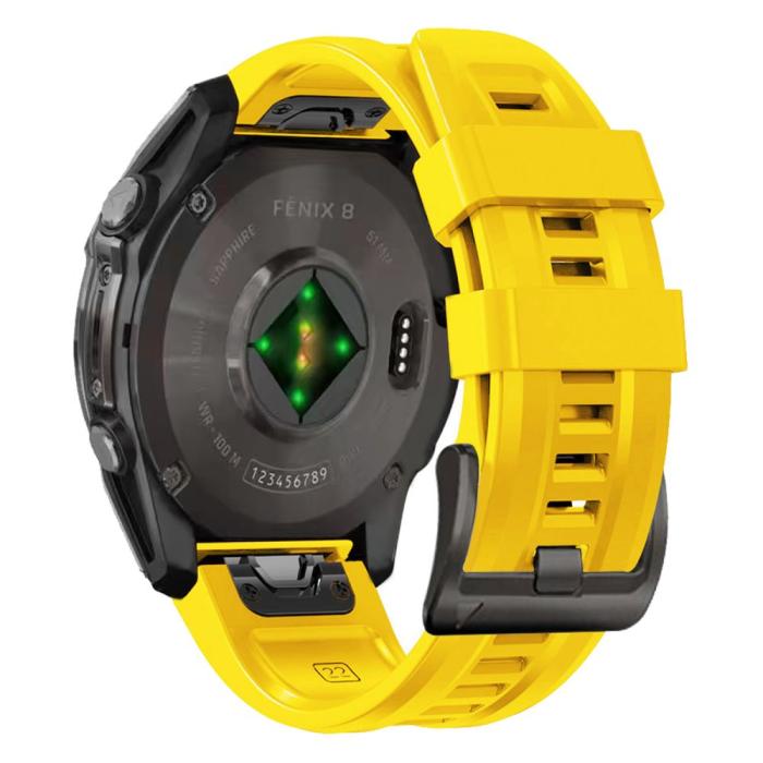 Bild 2, Tech-Protect Garmin Fenix 5/6/6 Pro/7/8/E 47 mm Armband Silicone Gul
