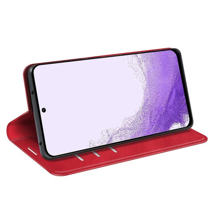 Bild 3, Samsung Galaxy S23 Flip Fodral Skin Touch Röd
