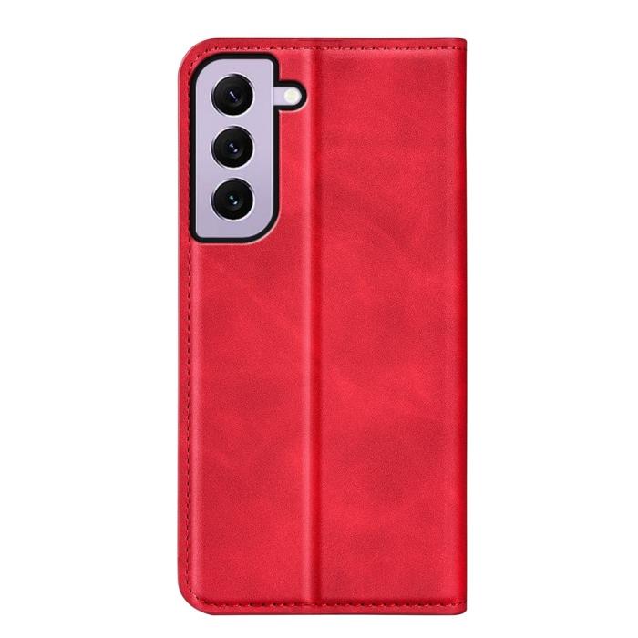 Bild 6, Samsung Galaxy S23 Flip Fodral Skin Touch Röd