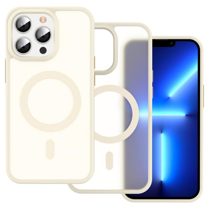 Bild 2, ColorPop iPhone 13 Pro Skal CH MagSafe Matt Off White