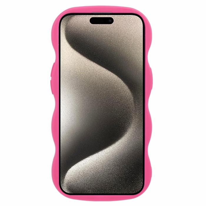 Bild 2, iPhone 13 Mobilskal Wavy Rosa