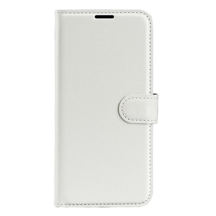 Bild 5, Motorola Moto G04 4G/G24 4G Fodral Litchi Läder Vit