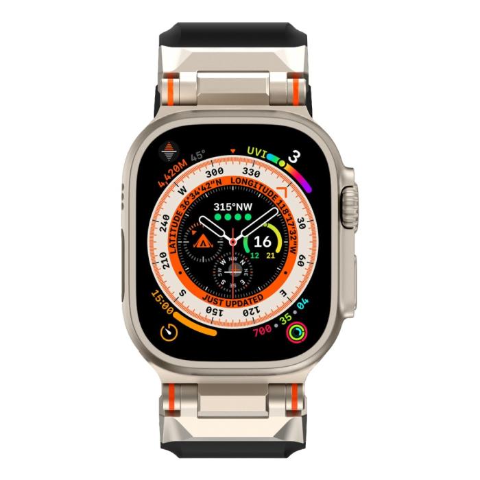 Bild 4, Apple Watch 42/44/45/49mm RobustFit Armband Svart