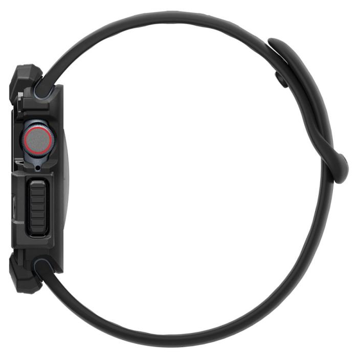 Bild 4, Spigen Apple Watch 11/10 46 mm Skal Rugged Armor Matt Svart