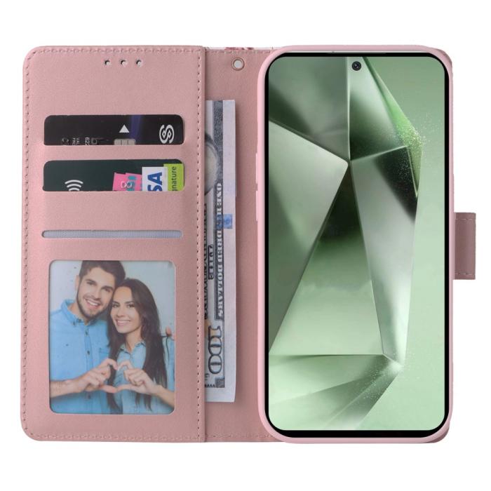 Bild 2, Samsung Galaxy S24 FE Fodral Marmor Rosa