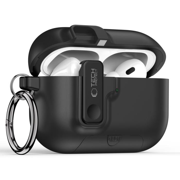 Bild 2, Tech-Protect AirPods Pro 3 Skal Slim Hook Svart