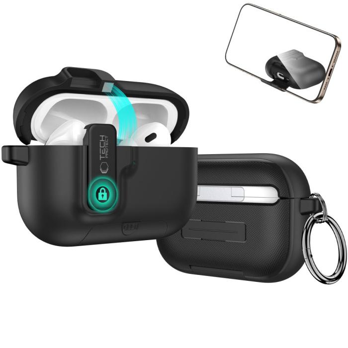 Bild 4, Tech-Protect AirPods Pro 3 Skal Slim Hook Svart