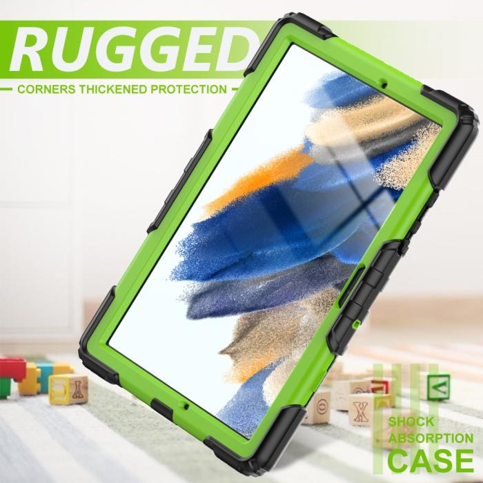 Bild 4, Galaxy Tab A8 10.5 Skal Shockproof Hybrid Kickstand Strap