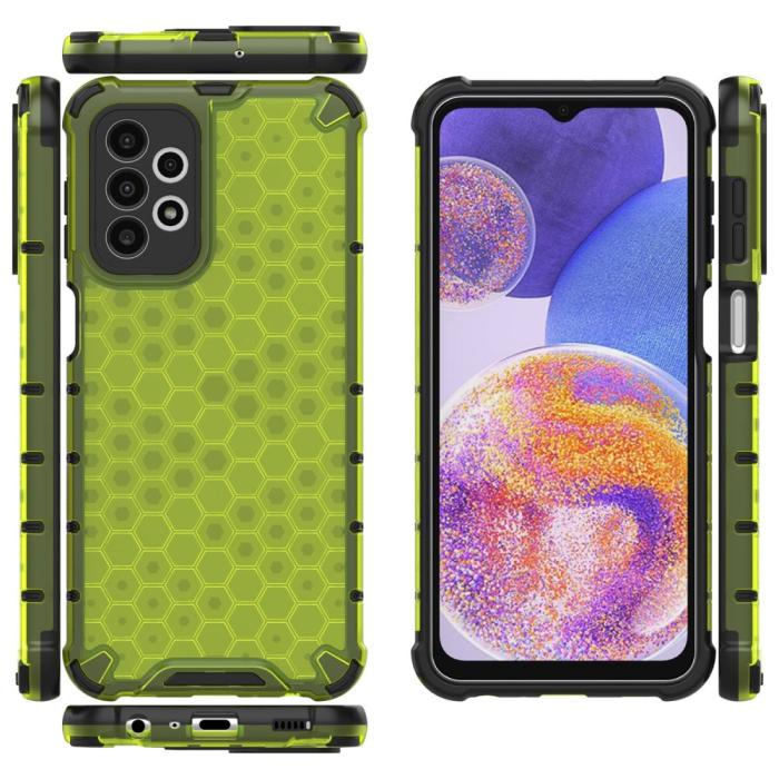 Bild 5, Samsung Galaxy A23 5G Skal Honeycomb Shockproof Grön