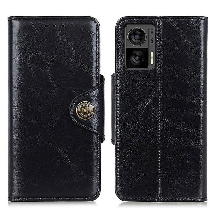 Bild 1, Motorola Edge 30 Neo 5G Fodral Magnetisk Mässing Svart