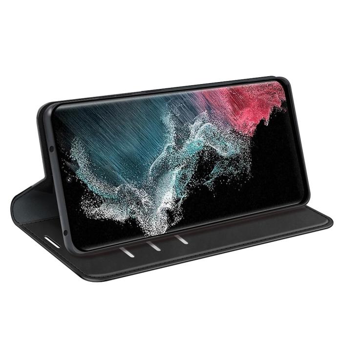 Bild 3, Samsung Galaxy S23 Ultra Fodral Flip Skin Touch Svart