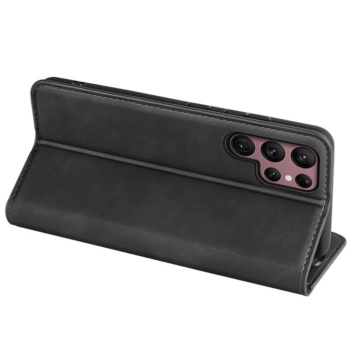 Bild 4, Samsung Galaxy S23 Ultra Fodral Flip Skin Touch Svart