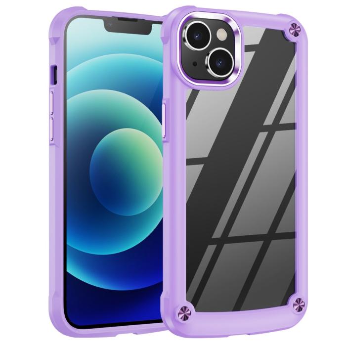 Bild 1, iPhone 15 Skal Shockproof Hybrid Armor Lila