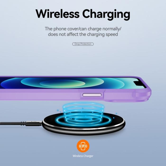 Bild 2, iPhone 15 Skal Shockproof Hybrid Armor Lila