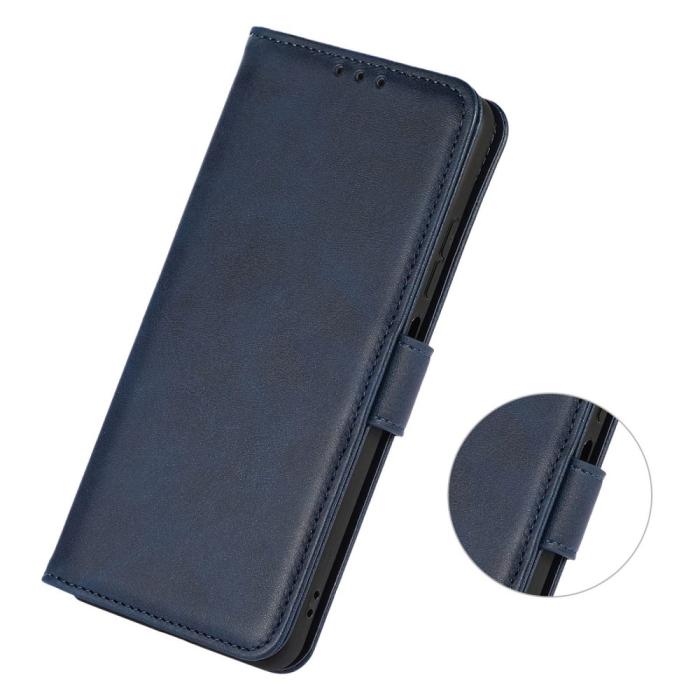 Bild 4, Xiaomi 12T / 12T Pro Fodral Solid Läder Blå